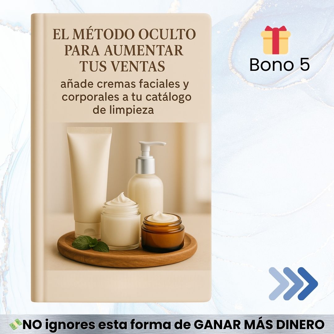 ✨Productos de Limpieza Casera. Ingresos diarios en 7 días + 9 BONOS🎁